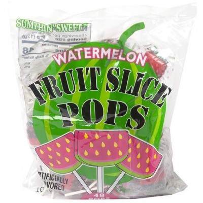 SUMTHIN SWEET WATERMELON FRUIT SLICE POP 48CT/PACK